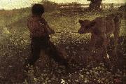 Winslow Homer Shi Xingzi a small calf Spain oil painting artist